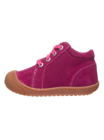 Lurchi Skórzane buty "Ino" w kolorze różowym do nauki chodzenia