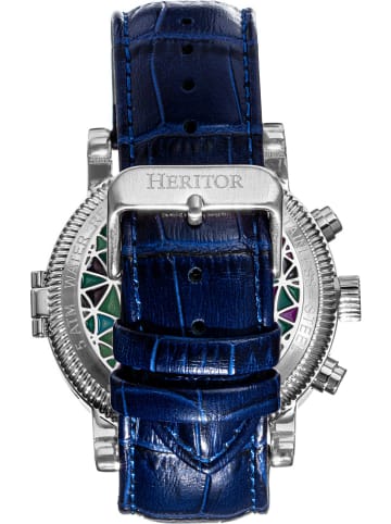 Heritor Automatikuhr "Legacy" in Blau/ Silber