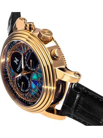 Heritor Automatikuhr "Legacy" in Schwarz/ Gold