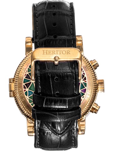 Heritor Automatikuhr "Legacy" in Schwarz/ Gold