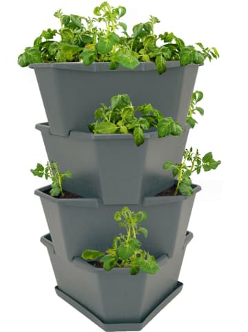 Gusta Garden Kartoffelturm "Paul Potato" in Grau - (B)44 x (H)65 x (T)44 cm