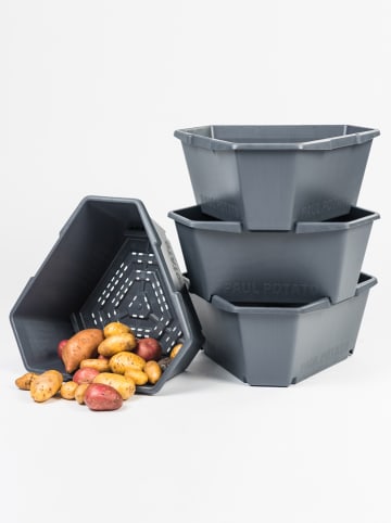 Gusta Garden Kartoffelturm "Paul Potato" in Grau - (B)44 x (H)65 x (T)44 cm