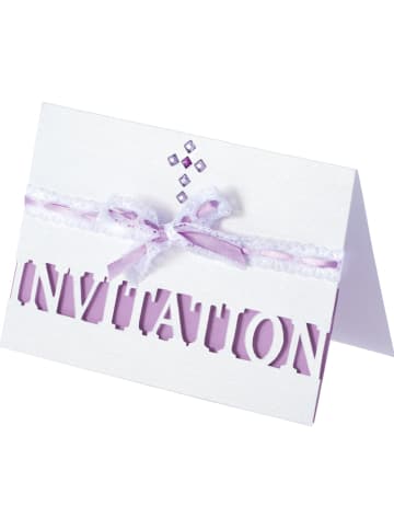 folia PAPER Zestaw "Pearlescent fold cards" w kolorze białym do rękodzieła