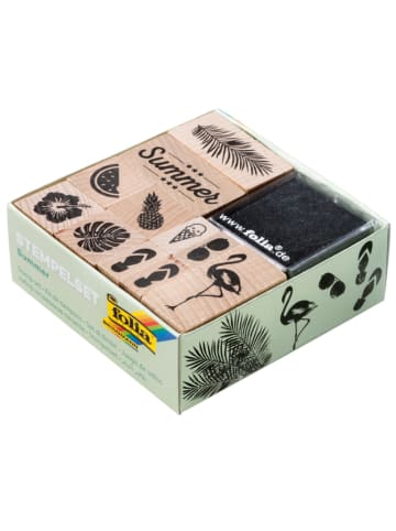 folia PAPER Houten stempelset "Summer" naturel - vanaf 3 jaar