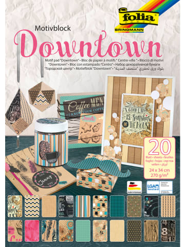 Folia Kolorowy blok z motywem (20 szt.) "Downtown" - 34 x 24 cm