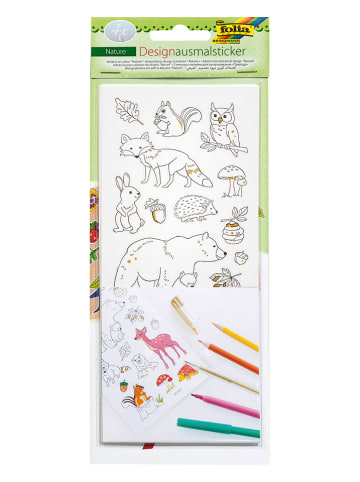 folia PAPER Stickers om zelf te kleuren "Nature" - 4 vellen