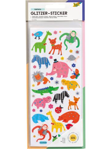 folia PAPER Glitzersticker "Fantasia" in Bunt - (L)23 x (B)10 cm