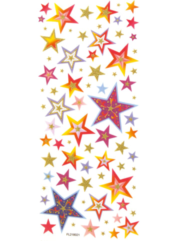 Folia Glitterstickers "Fantasia" meerkleurig - (L)23 x (B)10 cm