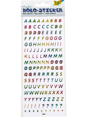 Folia Holo-Sticker "Buchstaben & Zahlen" in Bunt