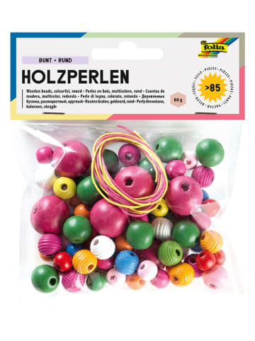 folia PAPER Drewniane koraliki w różnych kolorach - 60 g