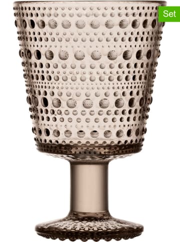 iittala 2-delige set: glazen "Kastehelmi" beige - 260 ml