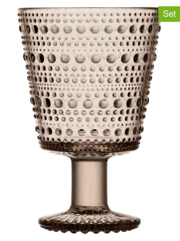 Moomin Kieliszki (2 szt.) "Kastehelmi" w kolorze beżowym - 260 ml