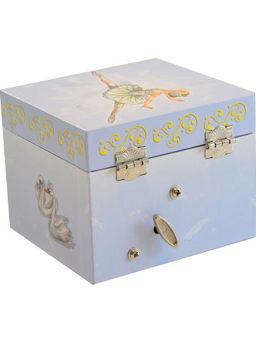 Magni Grająca szkatułka w kolorze błękitnym - 14,8 x 8,5 x 10,6 cm