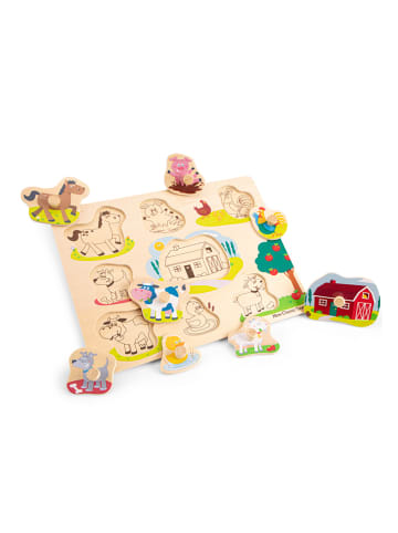 New Classic Toys 8tlg. Knopfpuzzle "Bauernhof" - ab 2 Jahren
