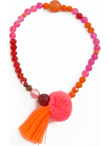 Overbeck and Friends Armband "Ibiza" in Pink/ Orange - Ø 6 cm