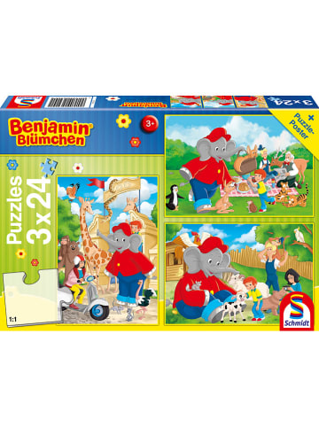 Schmidt Spiele 3x24tlg. Puzzle "Im Zoo" - ab 4 Jahren