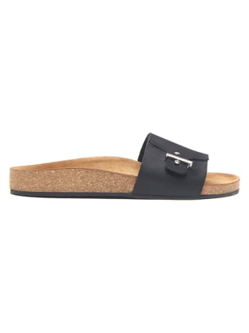 Comfortfusse  Leren slippers zwart