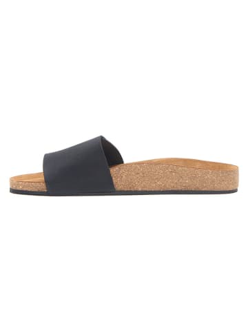 Comfortfusse  Leder-Pantoletten in Schwarz
