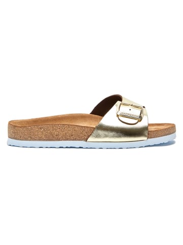 Comfortfusse  Leren slippers goudkleurig