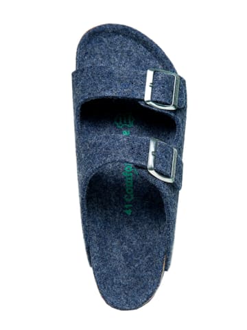 Comfortfusse Klapki "Bali-Wool" w kolorze granatowym