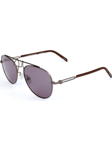 Calvin Klein Męskie okulary przeciwsłoneczne w kolorze srebrno-brązowo-szarym