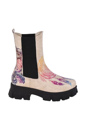 Streetfly Chelsea-Boots in Beige/ Bunt