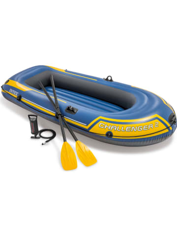 Intex Schlauchboot in Dunkelblau/ Gelb mit Zubehör - (L)236 x (B)114 cm