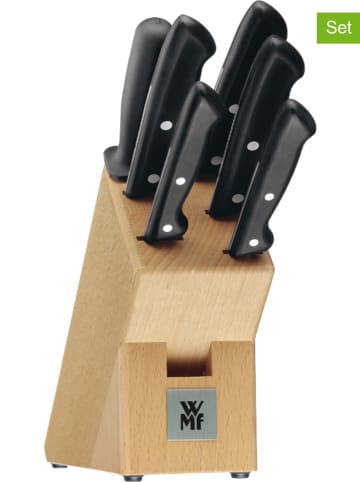 WMF 7tlg. Set: Messerblock "Classic Line" in Braun/ Schwarz