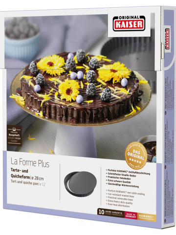 Kaiser Tarte-/ Quicheform "La Forme Plus" in Anthrazit - Ø 29 cm