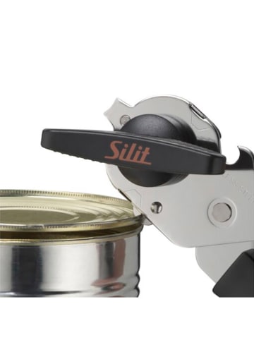 Silit Dosenöffner in Silber/ Schwarz - (L)23,4 cm