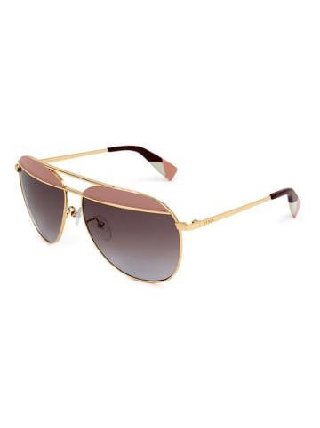 Furla Damen-Sonnenbrille in Gold-Rosa/ Grau