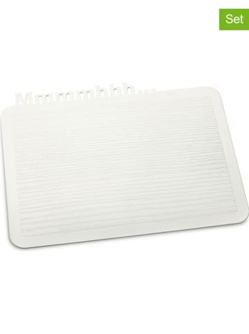koziol 2er-Set: Frühstücksbrettchen "Happy Board" in Weiß - (L)25 x (B)19 cm