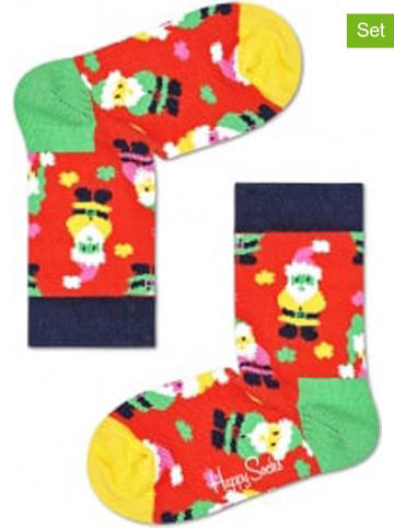 Happy Socks 2-delige set: sokken "Santa" meerkleurig