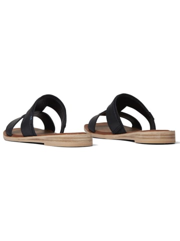 TOMS Leren slippers zwart