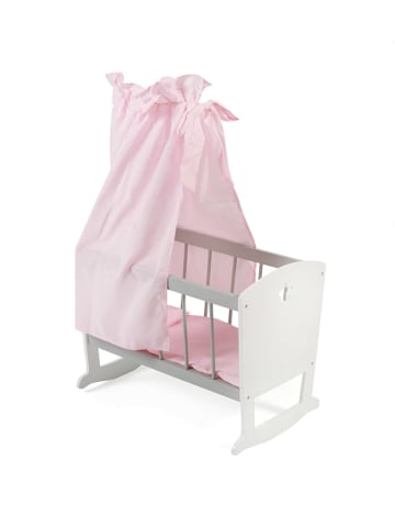 Bayer CHIC 2000 Puppenwiege in Grau/ Weiß/ Rosa - ab 3 Jahren