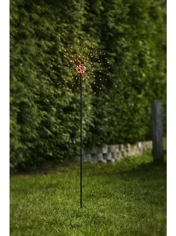 STAR Trading Lampa ogrodowa LED "Firework" w kolorze czarnym - wys. 110 cm