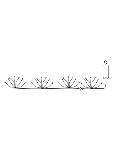 STAR Trading Łańcuch świetlny LED "Dew Drop Flower" w kolorze czarnym - dł. 210 cm