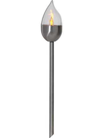 STAR Trading 3er-Set: Edelstahl-LED-Solar-Gartenstecker "Olympus" - (H)40 cm