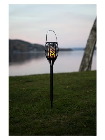 STAR Trading Ledsolartuinsteker "Flame" zwart - (H)42 cm