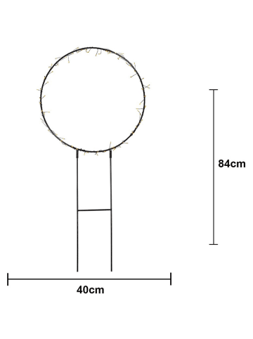 STAR Trading Lampa ogrodowa LED "Barlumi" w kolorze czarnym - wys. 84 cm