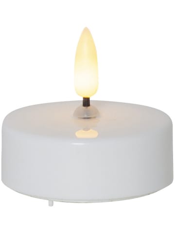 STAR Trading Świece LED (2 szt.) "Flame" w kolorze białym - wys. 5,5 x Ø 5,8 cm