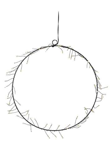STAR Trading Decoratieve ledhanger "Nike" zwart - Ø 30 cm