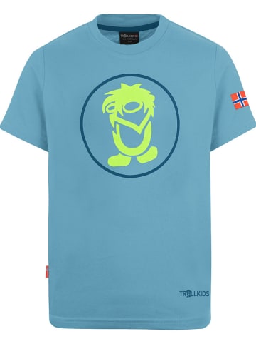 Trollkids Koszulka funkcyjna "Troll" w kolorze błękitnym