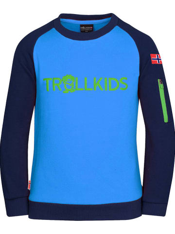 Trollkids Bluza "Sandefjord" w kolorze błękitnym
