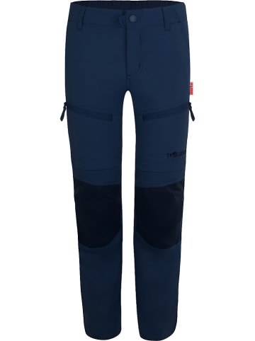 Trollkids Spodnie trekkingowe Zipp-Off "Nordfjord" - Regular fit - w kolorze granatowym