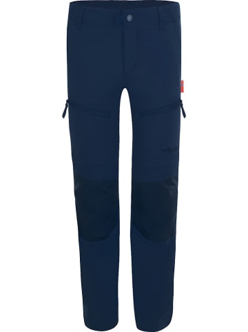 Trollkids Spodnie trekkingowe Zipp-Off "Nordfjord" - Slim fit - w kolorze granatowym