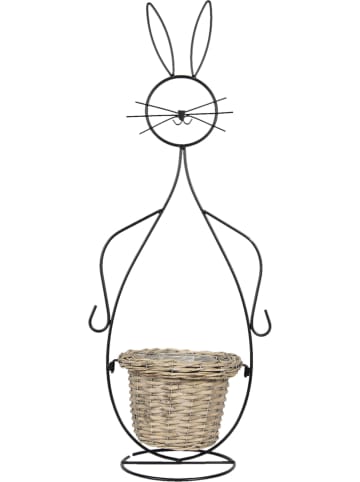 Clayre & Eef Stojak w kolorze czarno-jasnobrązowym na rośliny - 31 x 83 x 20 cm