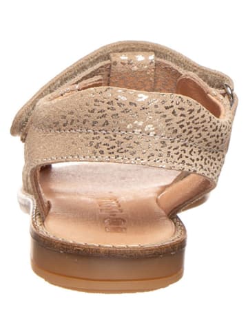 BO-BELL Leren sandalen beige/zilverkleurig