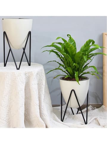 Tomasucci Bloempot met bewateringssysteem wit - (H)23 x Ø 19 cm