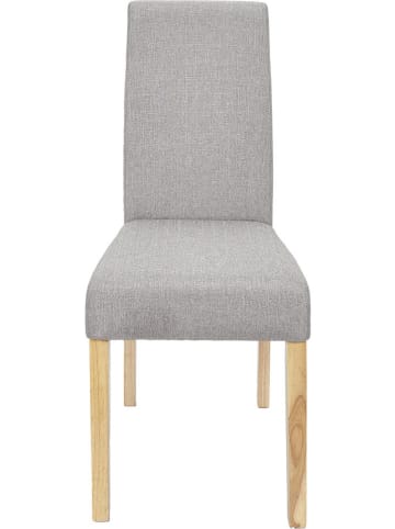 THE HOME DECO FACTORY 2-delige set: eetkamerstoelen "Lena" grijs - (B)46 x (H)98 x (D)58 cm